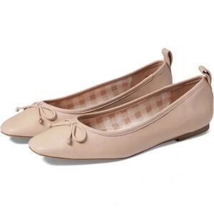 New Draper James Taylor Beige Bow Ballet Flats Size 7.5